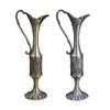 Antique Metal Vases With Engraved Pattern Narrow Neck Flower Container For Living Space Centerpieces Wedding Decoration