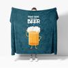 Great IDEAS Start With A Beer Flannel Blanket for Sofa Decoration Art Out Door Decoration Ale Blanket Throw Blankets For Bed