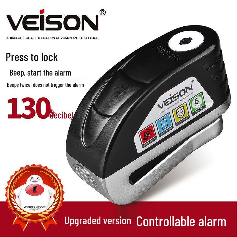 VEISON 2018 Smart Alarm Disc Brake Lock for Motorcycles & Electric Bikes