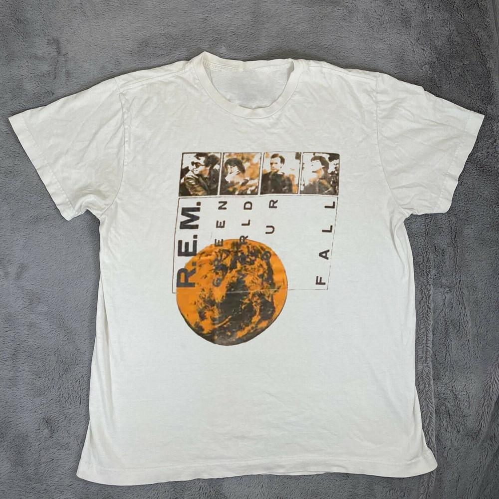 

REM Band GREEN WORLD Tour Fall T Shirt Full Size S-5XL Unisex T-Shirt XXL