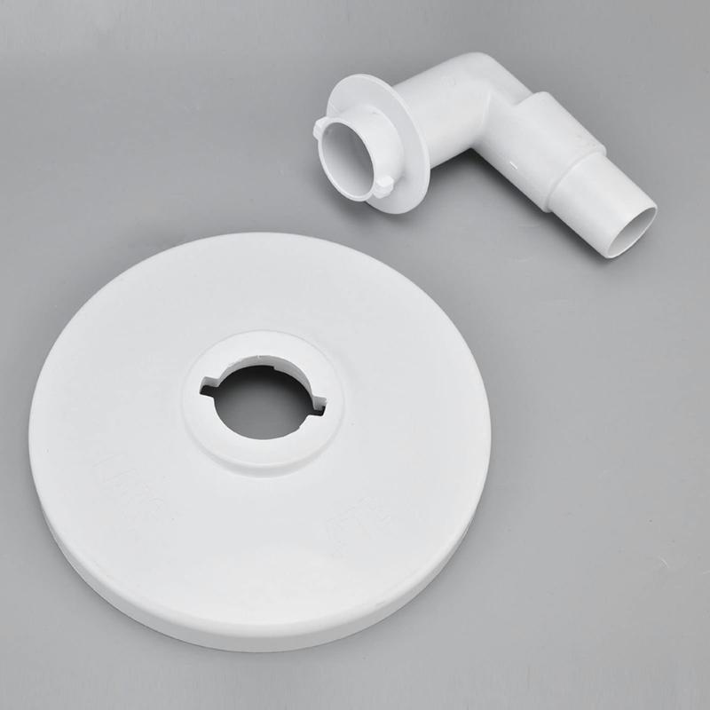 90 Degree Swimming Pool Vacuum Adapter Plate With Removable Elbow for SP11071 Skimmer Basket Cleaning Systems Easy Use