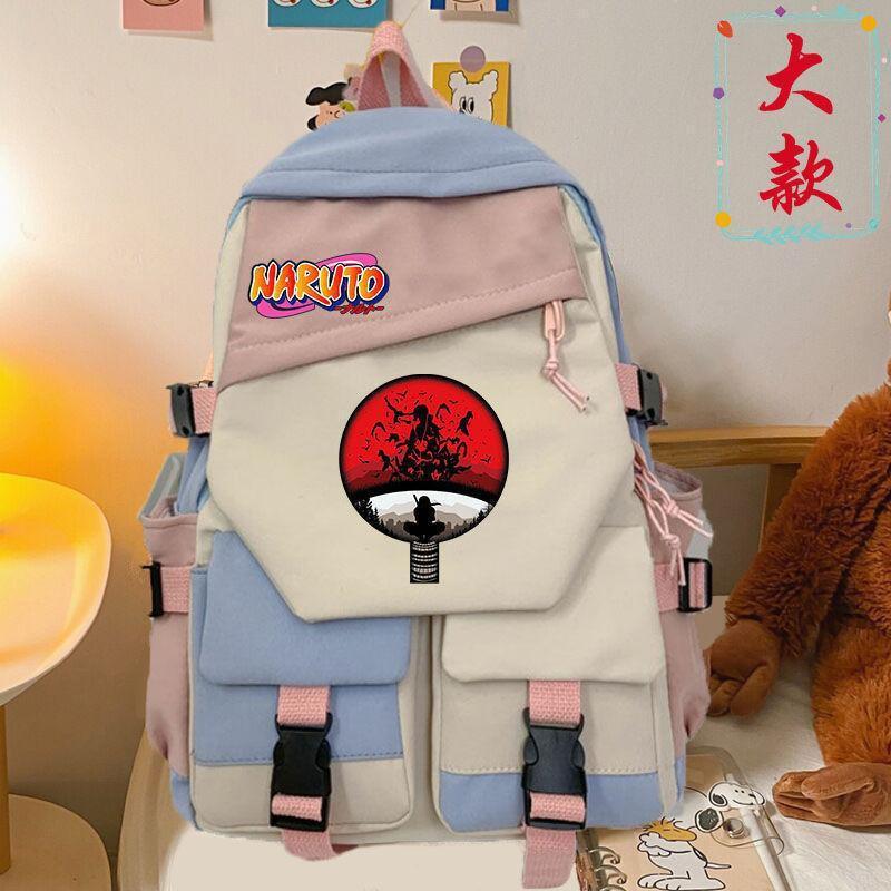 Anime-Themed Lightweight Backpack Teens Students 20-35L Capacity Fits 15-inch Laptop Nylon With Character Print Unisex