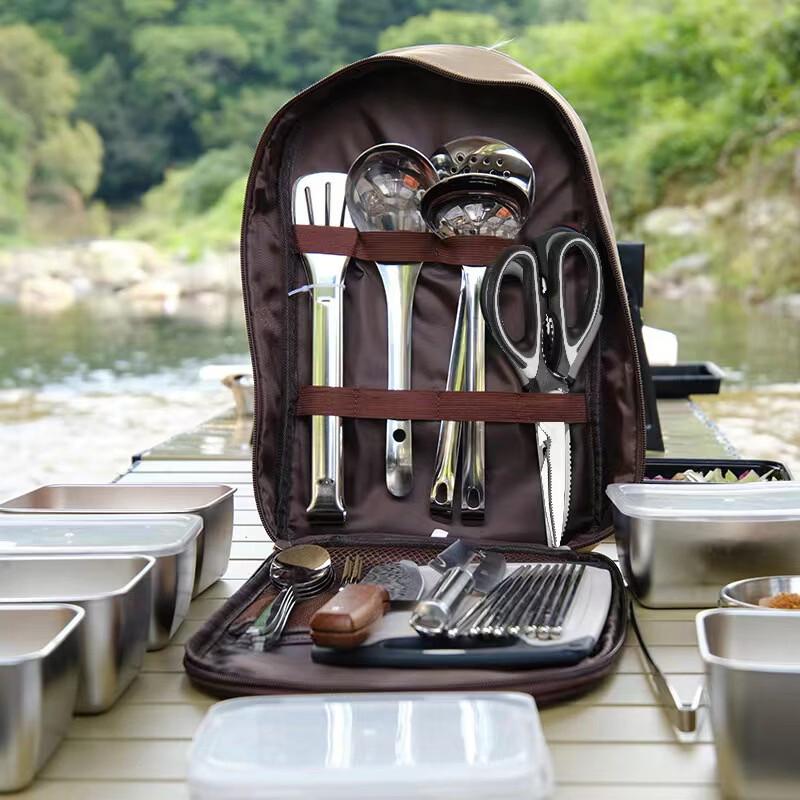 BBQ Master Portable Stainless Steel Outdoor Cookware Set