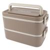 2 Tier Stackable   Box 304 Stainless Steel Insulated Lunch Containers Lkproof Compartment Portable Food Container for School