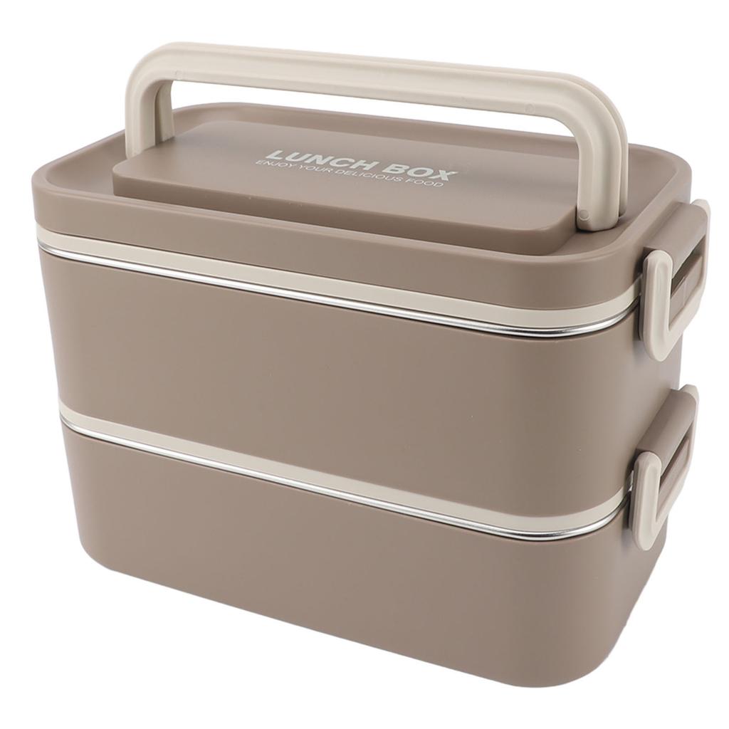 2 Tier Stackable   Box 304 Stainless Steel Insulated Lunch Containers Lkproof Compartment Portable Food Container for School