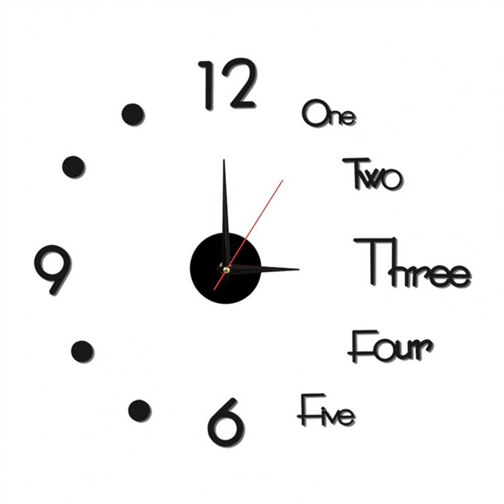 3D DIY Wall Clock Simple Installation Quiet Wall Clock Battery-Powered Modern Nordic Wall Clock for Living Room Bedroom