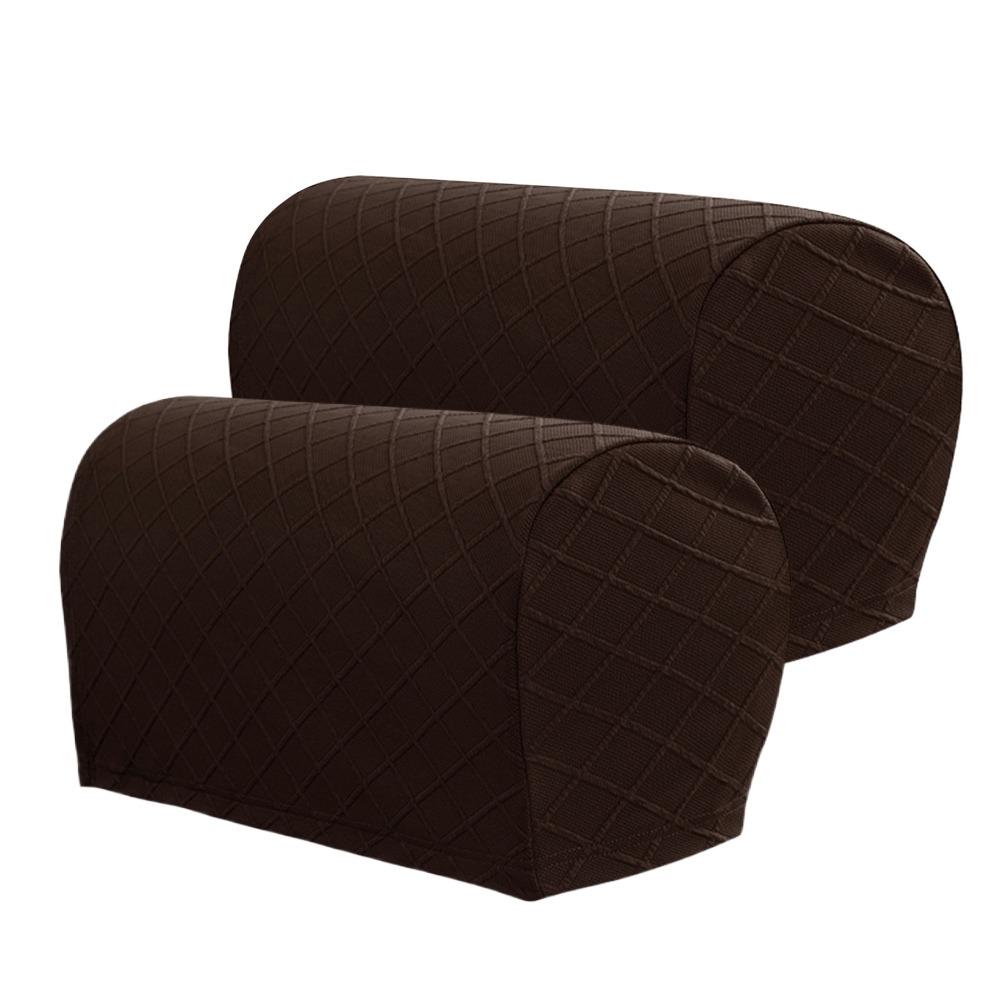 2PCS Home & Living Stretch Rhombus Armrest Covers Furniture Removable Sofa Cover Solid Stretchy Couch Arm Protector Sofa