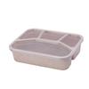 Lunch Box Reusable 4-Compartment Plastic Divided Food Storage Container Boxes