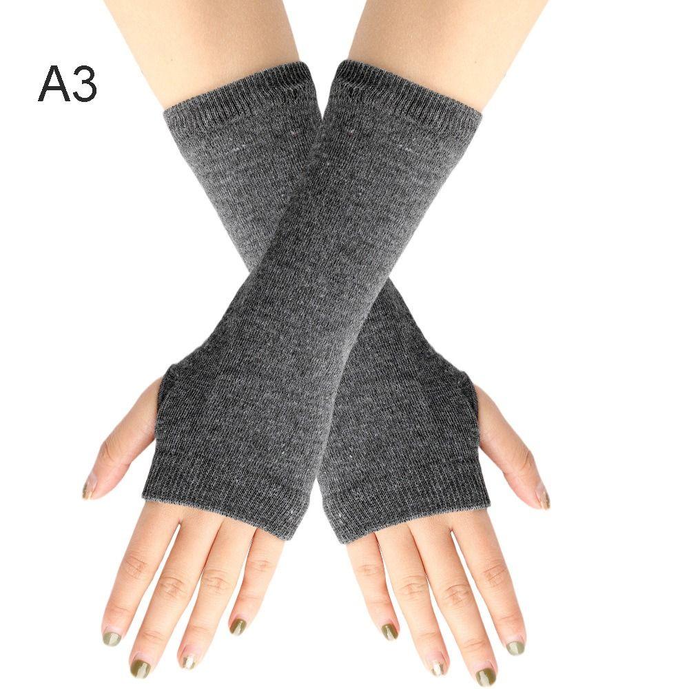 Cosplay Party Accessories Knitted Fingerless Gloves Stripes Mittens Half Finger Elasticity Gloves
