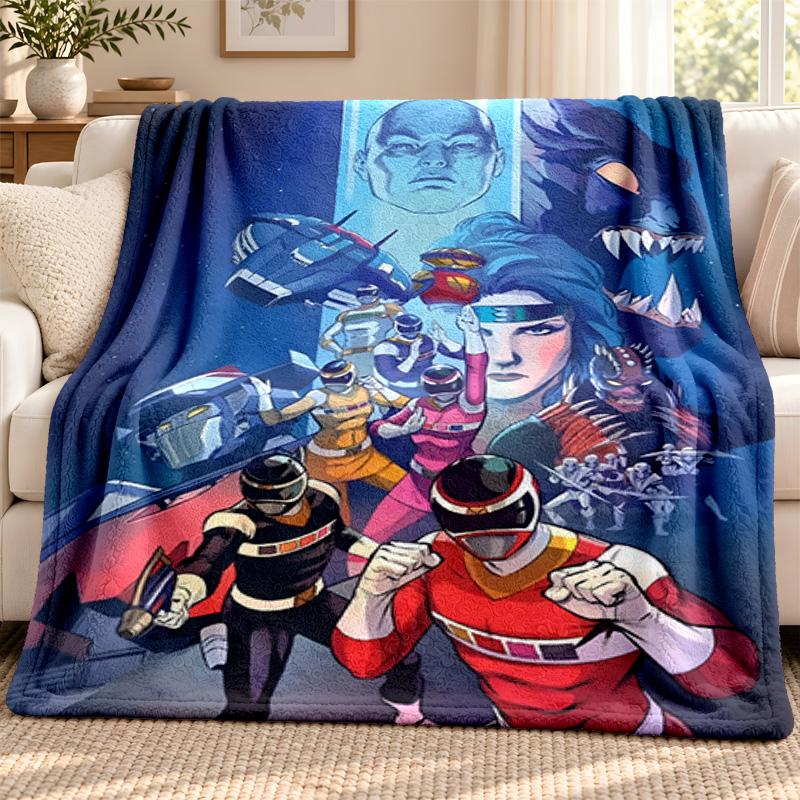 Power Rangers blanket Flannel Blanket Soft Cozy Plush Throw for Sofa Bed Lightweight Home Decoration Outdoor camping