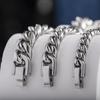5/6/8/10/12/14mm Cuban Chain Bracelet for Men & Women Stainless Steel Curb Link Chain Wristband Durable Unisex Jewelry Gift
