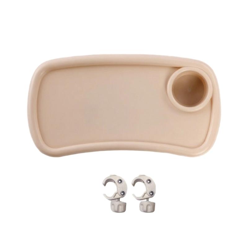 Universal Strollers Feeding Tray ABS Plastic Strollers Cup Holder Food Tray Design Easy To Clean For Active Parents