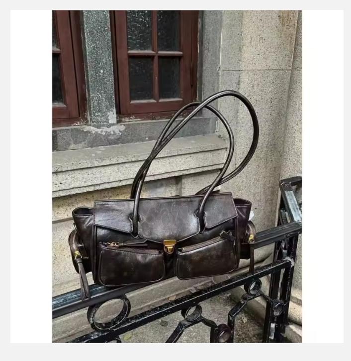 High Street Coffee Torby na ramię Portmonetka Damskie Retro Gorące Dziewczyny Codzienne Torby Crossbody Torebka Damska Jesień Zima Y2k Torba