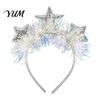 Faveurs de fête pour les invités Bandeau Étoile avec Paillettes Scintillantes, Serre-tête Couronne à Paillettes 3D Bande Scintillante Noël Nouvel An Anniversaire, Décoration, Festif