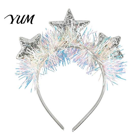 Faveurs de fête pour les invités Bandeau Étoile avec Paillettes Scintillantes, Serre-tête Couronne à Paillettes 3D Bande Scintillante Noël Nouvel An Anniversaire, Décoration, Festif