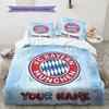 Custom Name FC Bayern München Pattern Bedding Quilt Set  Home Decoration  Gift (1 * duvet cover + 2 * pillowcase  without core)