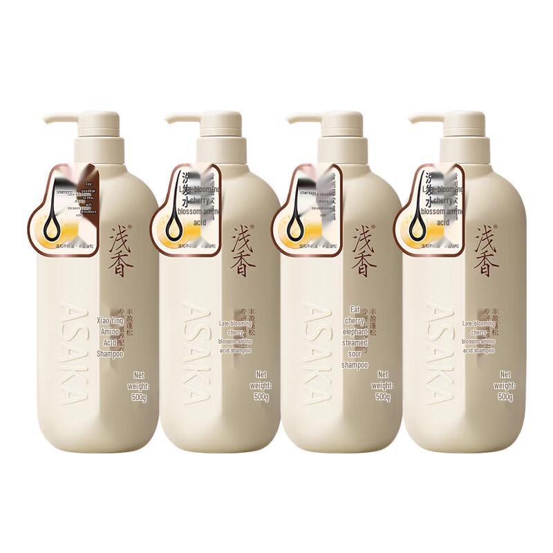 ASAKA Evening Cherry Blossom Amino Acid Shampoo 4-Pack