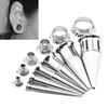 6Pcs Stainless Steel Ear Gauge Stretching Kit Plug Taper Insertion Pin for Ear Tongue Stretcher Piercing Stretching Tool
