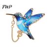 Oil Dripping Bird Pin Rhinestone Hummingbird Brooch Pin, Lapel Sweater Cardigan Coat Suits Accessories, Jewelry Gift for Women