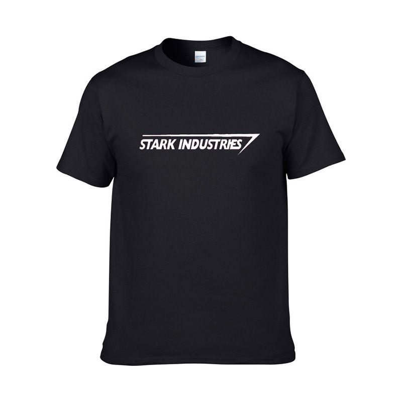 Premium Cotton Blend Iron Man Stark Industries Short Sleeve T-shirt For Avengers Fans