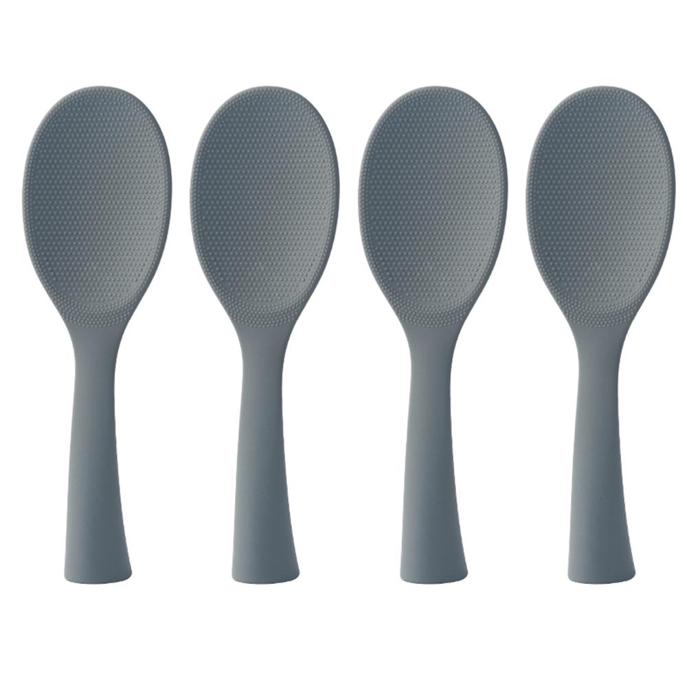 

4Pcs Rice Spoon Rice Cooker Serving Spoons Nonstick Spatula Household High Temperature Food Shovel Kitchen Utensils серый