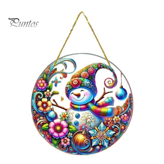 Christmas Party Hanging Supplies Tree Ornaments, Acrylic Festive Pendants with Lanyard for Seasonal Home Ornaments Holiday Decoration, Indoor