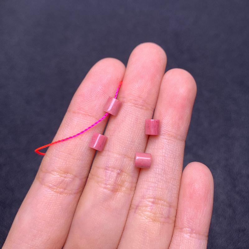 Natural Red Striped Cylindrical Stone Tube Beads for DIY Jewelry: Bracelets, Earrings, Necklace Accessories