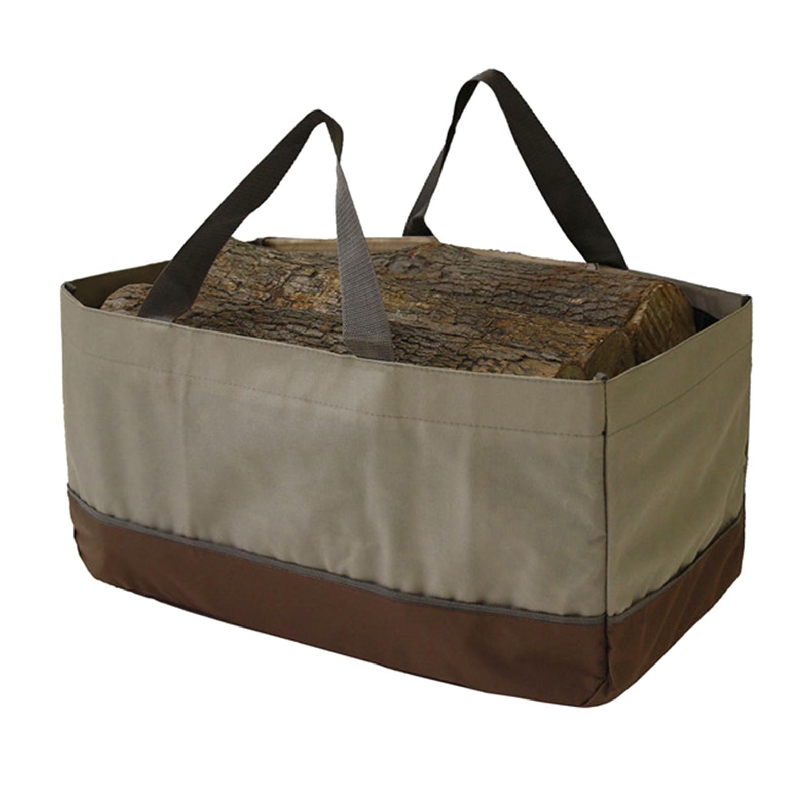 

Firewood Storage Bag Fire Wood Organizer Bag Carrier Tote Firewood Log Carrier Fireplace Wood Stove Accessories