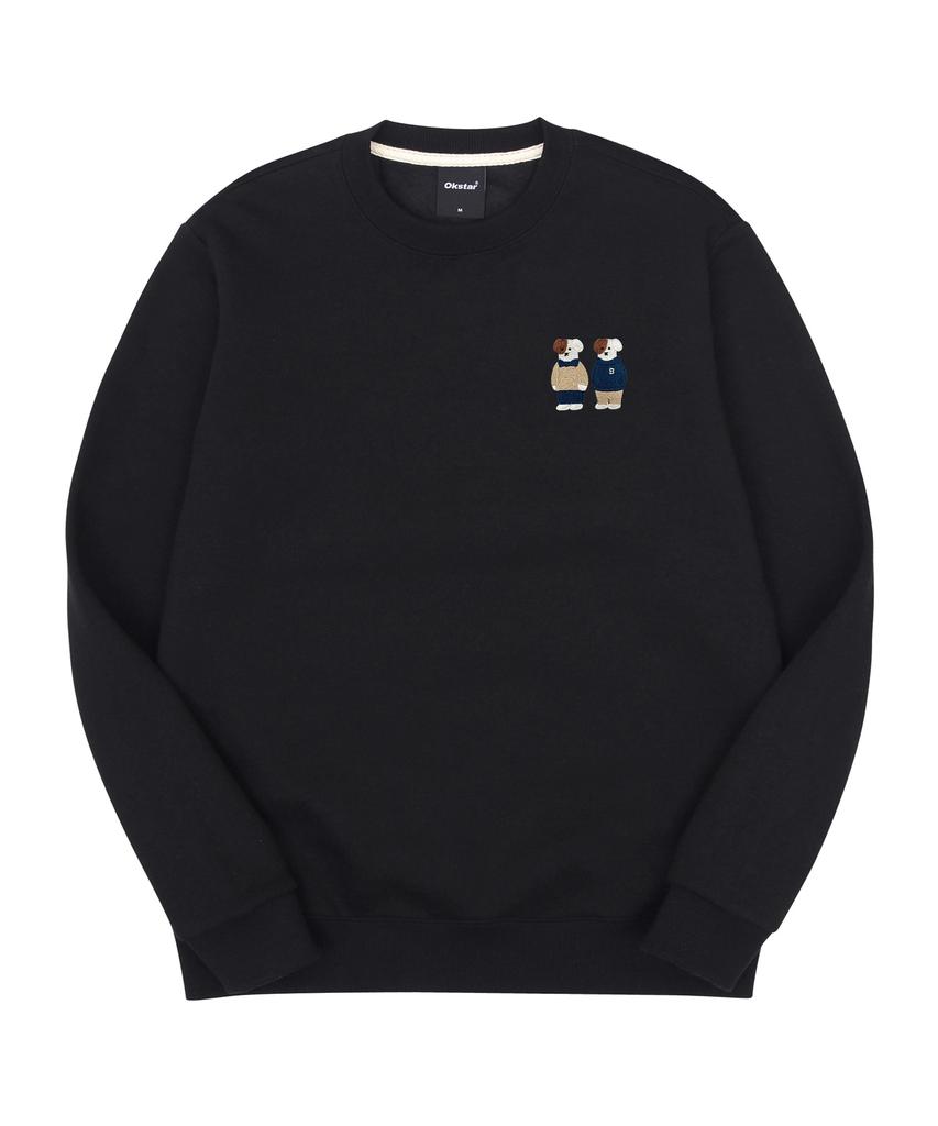 OKSTAR Mini Me Friends Brodog Embroidered Double-Sided Sweatshirt (Type C)