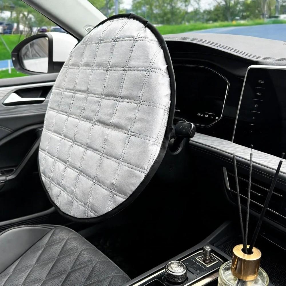 Prevent Aging Car Steering Wheel Cover 44CM Steering Sun Protection Cover  Car Interior