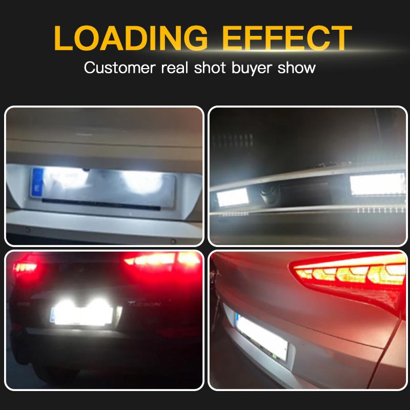 2pcs OEM#: 92501-D3000,92501-D3100 Car Canbus LED Number Plate Light Accessories For Hyundai Tucson IX35 2015-2018