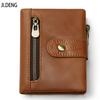 Real Leather Men's Wallet Large Capacity Head Layer Cow Pickup Bag Retro Coin Purse Multi Card Slot Short Vertical