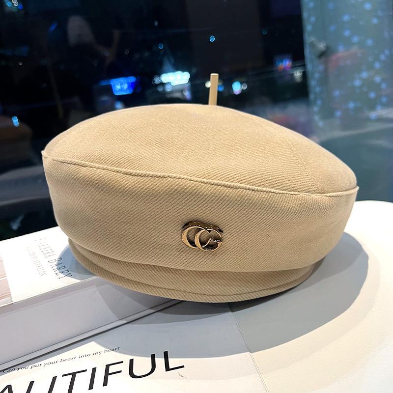 Women's Retro Japanese Cartoon Bear Wool Beret Hat