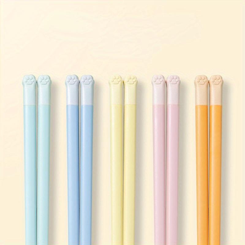 

5 шт. милые палочки для еды в виде кошачьих когтей конфетного цвета из высокотемпературного сплава для домашнего хозяйства, ресторана, сервировки палочек для еды 5pcs