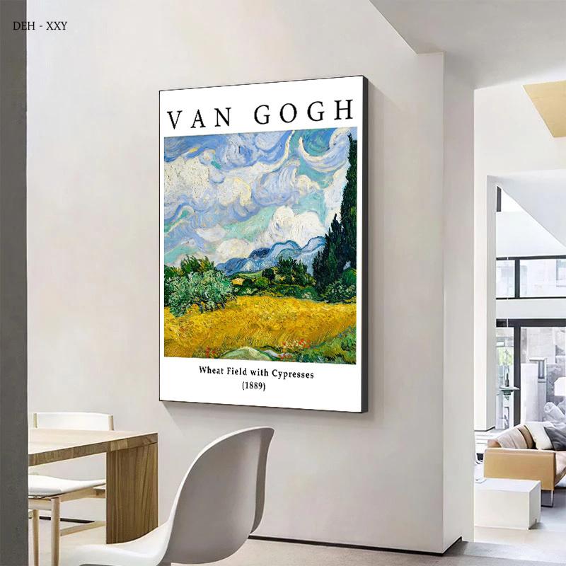 Impresionistické umělecké dílo Van Gogh Hvězdná noc Slunečnice Umění Plátno Malba Tisky Plakát Nástěnné obrázky Domácí Obývací pokoj Dekor