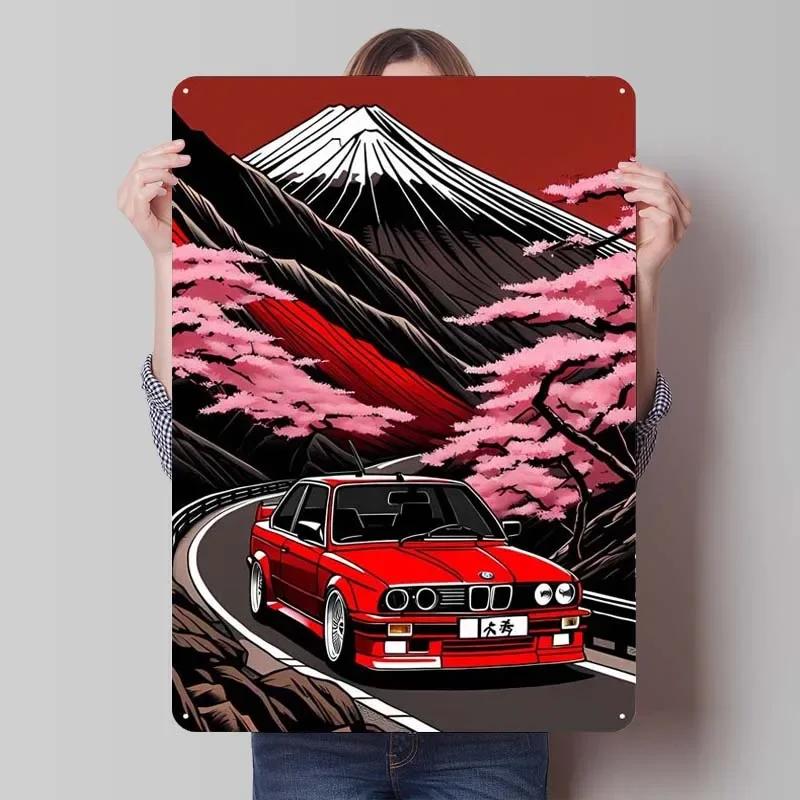 BMW Schild Oldtimer Poster Retro Metall Blechschild Plakette für Garagen Wandkunst Dekoration Kaffee Bar Vintage Heimdeko Artikel Zimmer