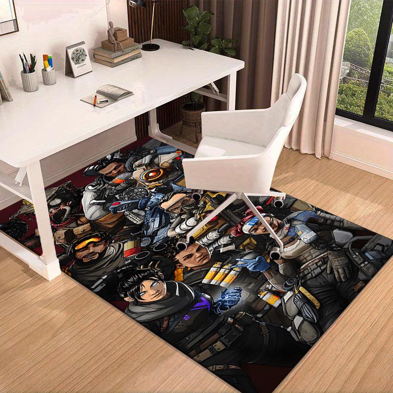 1PC Red Black Apex Rug Game Carpet, Floor Mat for Bedroom Living Room Entryway Rug, Home Decor Idea Gift for Christmas birthday