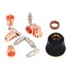 12Pcs Nozzle Electrode Kit Brass Plasma Torch Electrode Nozzle Tip Consumables for S45