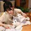 1 Piece 30/40Cm Stuffed Animal Soft Kawaii Lying Brown Pet Puppy Pillow Doll Toys Cute Husky Dog Plush Toy For Xmas Gift