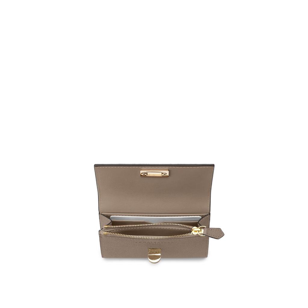BONAVENTURA Vittoria Compact Wallet in Nobile Leather (Etoupe), Made of Genuine European Leather, Perfect Gift for Women, BWAN44-ET