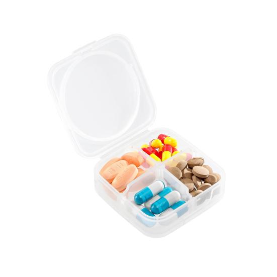 

Pill Box Weekly Organizer with Independent Sealing Buckles Design Pill Container Large Capacity Transparent Case for Travel And Home белый