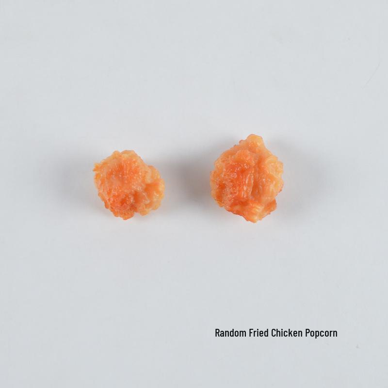 PVC Fake Food Keychain: Fried Chicken, Wings, Fries, Popcorn Chicken Pendant Model