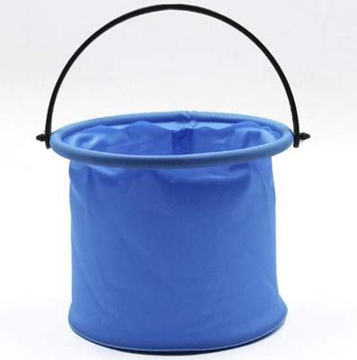STK Brush Washing Foldable Compact Bucket Portable Divider Set of (Blue (with Divider), 3)