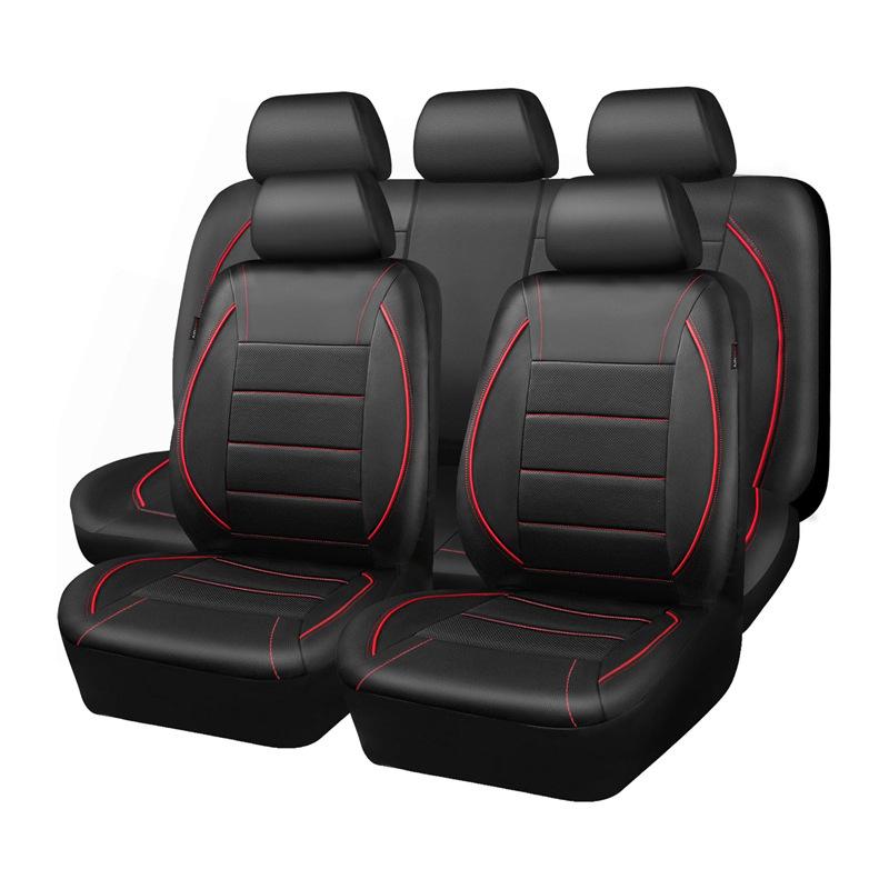 Universal 5-Seat Faux Leather Car Seat Cover Full Coverage Suv Trucker Seat Protector Soft Lightweight Car Seat Protection Pad