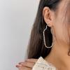 Design Sense Irregular Twisted Earrings Earrings Women'S Geometry Cold Wind Metal Liquid Stud Earrings