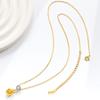 Jewelry Temperament Warm Sun Water Drop Necklace Ice Flower Cut Zirconium Platinum Plated 925 Silver Pendant Necklace