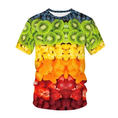 Fashion Fun Fruit Graphic T Shirts Men Casual Personality Creative Oversized t shirt Harajuku Printed O-neck Short Sleeve Tops