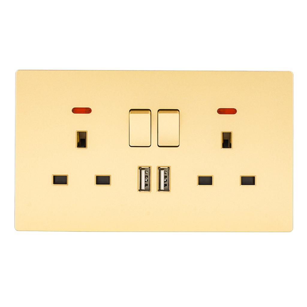 Convenient Charging Solution Double USB Wall Adapter UK Standard Fast & Efficient Charging Durable for Multiple Devices