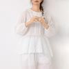 2026 New Style Women's Pure Cotton Long Sleeve Doll Shirt with Lace Collar and Heavy Embroidery