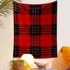 Red and Black Plaid Geometric Pattern Patterned tapestry home decor, suitable for bedroom and living room, gift